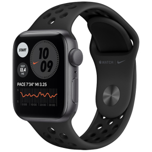 Смарт-часы Apple Watch SE Nike GPS 40mm Space Gray Aluminium Case with Anthracite/Black Nike Sport Band (MYYF2UL/A) краща модель в Одесі