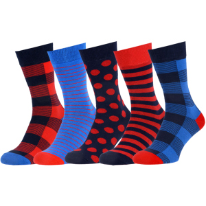 хороша модель Шкарпетки The Pair of Socks 5P-111-PLD/BX 35-37 (5 пар) Сині з червоним (4820234203307)