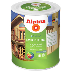 Лазур Alpina Aqua Lasur Fur Holz шовковисто-матовий 0.75 л Прозорий (930375) ТОП в Одесі