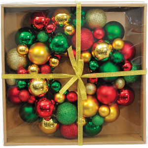 купить Венок декоративный Jumi с елочных пластиковых шариков 34 см Разноцветный (5900410379152)