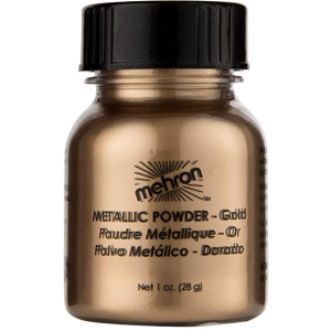 купить Металлическая пудра-порошок Mehron Metallic Powder Gold 28 г (129-GD) (764294529103)