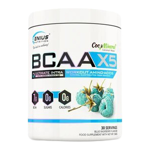 Аминокислота Genius Nutrition BCAA-X5 360 г Голубая малина (5406820187511)