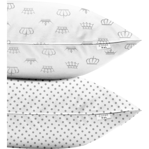 Набор наволочек Cosas Set Pillow Crown Dots Grey 50х70 2 шт (4822052023570) ТОП в Одессе