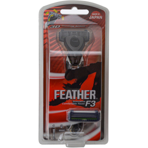 Верстат для гоління Feather F3 Касетний + 2 запасні леза (4902470463407) рейтинг