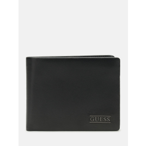 Чоловічий шкіряний портмоне Guess SM2510-LEA24 Black (7613395753203) краща модель в Одесі