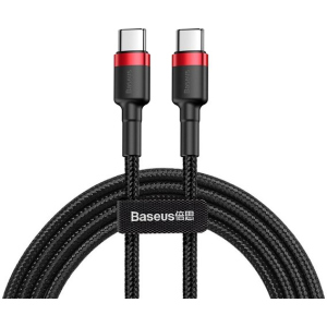 Кабель Baseus Cafule USB Type-C 3A 60W 1.0 м Black/Red (CATKLF-G91) краща модель в Одесі