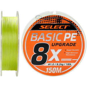 Шнур Select Basic PE 8x 150 м #0.6/0.1 мм 12 lb / 5.5 кг Салатовый (18703137) рейтинг