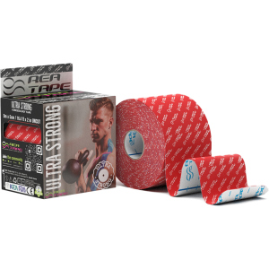 Кінезіологічний тейп REA TAPE Ultra Strong 5 см 5 м Червоний (REA-Ultra-red) краща модель в Одесі