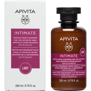 Нежная пенка для интимной гигиены Apivita Intimate Защита от сухости 200 мл (5201279071080)