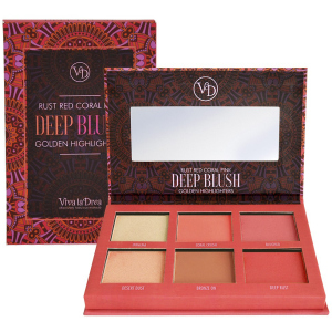 Палетка Viva La Diva Blush & Bronzing Powder Dream Cheek Palette Dark 6 г (7330906016793) ТОП в Одесі