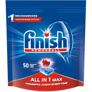 Таблетки для посудомийних машин FINISH All in 1 Max 50 шт (5900627062359/5997321733524) в Одесі