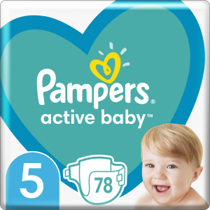 Подгузники Pampers Active Baby Размер 5 (Junior) 11-16 кг 78 шт (8001090950536) лучшая модель в Одессе