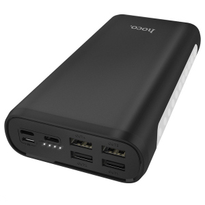 Павербанк Hoco 7в1 30000 мАч Lightning/Type-C/4хUSB/Micro USB black