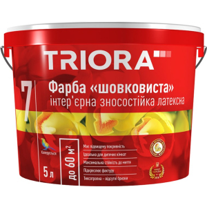 купить Краска шелковистая износостойкая латексная TRIORA 5 л Белая (4823048022171)