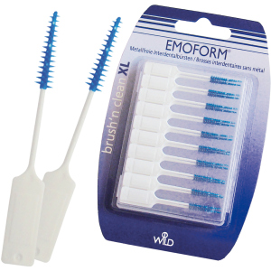 Безметалеві міжзубні щітки Dr. Wild Emoform Brush'n clean XL із фторидом натрію 20 шт (7611841139809) (11.4506) краща модель в Одесі