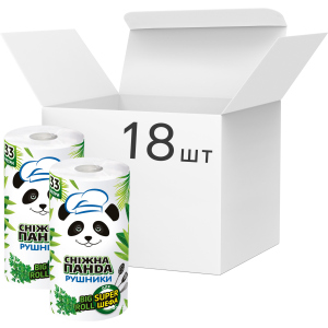 Упаковка бумажных полотенец Снежная Панда Big Roll 2 слоя 18 шт (4823019010985) ТОП в Одессе