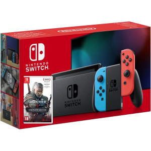 Nintendo Switch Neon Blue-Red (Upgraded version) + Гра The Witcher 3: Wild Hunt Complete Edition (російська версія) в Одесі