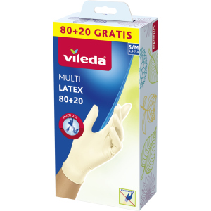 Рукавички Vileda Glove Multi розмір S/M 80+20 шт (4023103197978)