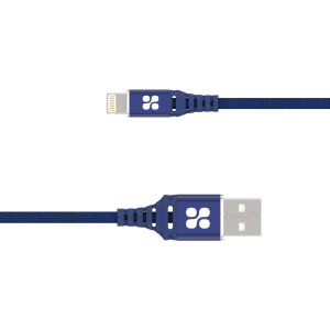 Кабель Promate NerveLink-i USB/Lightning MFI 2.4A 1.2 m Blue (nervelink-i.blue) ТОП в Одесі