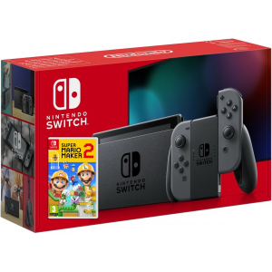 Nintendo Switch Gray (Upgraded version) + Игра Super Mario Maker 2 (русская версия)