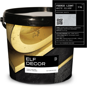 хороша модель Декоративна штукатурка Elf Decor Feerie 0.5 - 1 мм 1 кг Light White Silver (mba1FEE_Ligh)