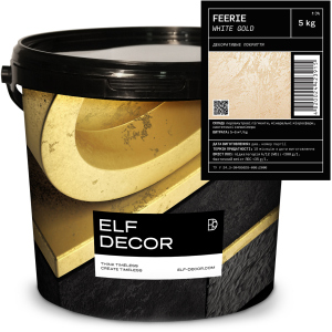 Декоративна штукатурка Elf Decor Feerie 0.5 - 1 мм 5 кг White Gold (mba5FEE_W-G) ТОП в Одесі