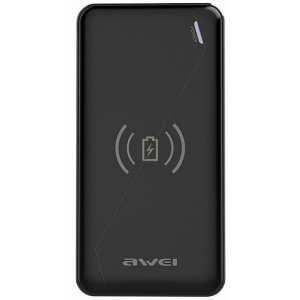 хороша модель Портативна батарея 10000 mAh AWEI P59K Wireless Power Bank Li-Polimer Black