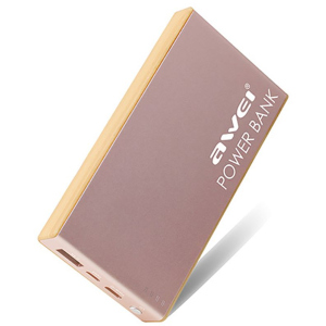 Портативна батарея 10000 mAh AWEI P93K Rose Gold