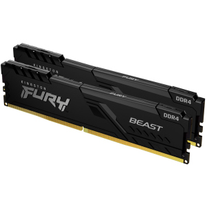 Оперативна пам'ять Kingston Fury DDR4-2666 16384MB PC4-21300 (Kit of 2x8192) Beast Black (KF426C16BBK2/16) в Одесі