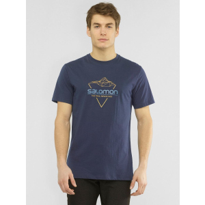 Футболка Salomon Blend Logo Tee M LC1408400 S Синя (0193128348342) ТОП в Одесі