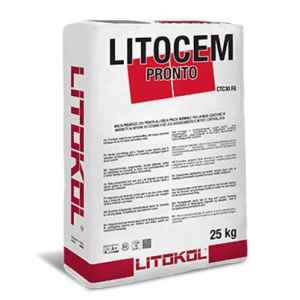 Стяжка на цементной основе LITOKOL LITOCEM PRONTO быстросохнущая 25кг LTCPNT0025 Серый надежный