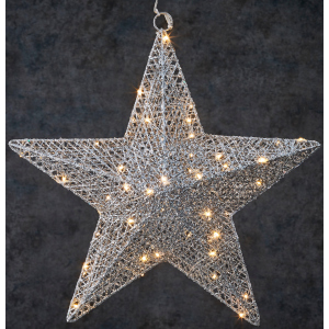 Звезда декоративная Luca Lighting диаметр 40 см 50 led Серебристая (8718861683103) рейтинг