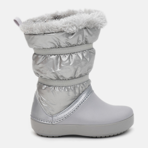 Чоботи Crocs Kids CB LodgePoint Metallic Boot G 205829-0P1-C9 25-26 Сірі (191448390379) ТОП в Одесі