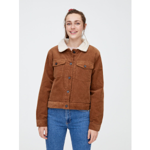 Куртка вельветовая Pull & Bear 9714/376/716 S Коралловая (09714376716021) ТОП в Одессе