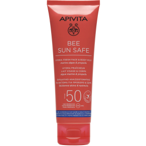 Сонцезахисне молочко для обличчя та тіла Apivita Bee Sun Safe SPF50 100 мл (5201279080662)