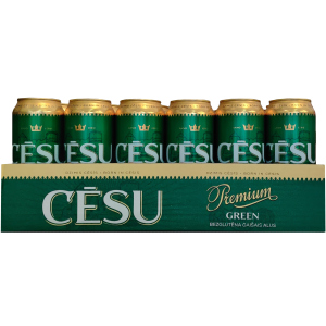 Упаковка пива Cēsu Premium Green Gluten-free Lager безглютеновое светлое фильтрованное 4.7% 0.5 л х 24 шт (4750142004058) в Одессе