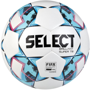 купить Мяч футбольный Select Brillant Super Fifa TB (051) №5 Бело-синий (5703543267507)