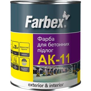 Фарба для бетонної підлоги АК-11 Farbex 2.8 кг Біла (4823083309480) в Одесі