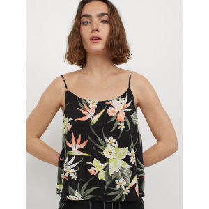 Майка H&M 1605-8605251 36 Чорна в квіти (hm05727987582) краща модель в Одесі