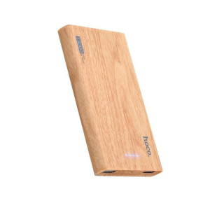 Зовнішній акумулятор (Power Bank) Hoco B36 Wooden mobile 13000 mAh (Oak Wood) ТОП в Одесі