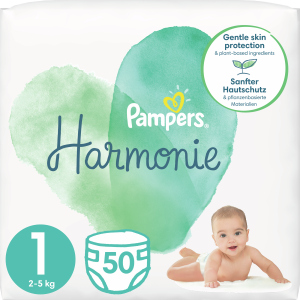 Підгузки Pampers Harmonie Newborn Розмір 1 (2-5 кг) 50 шт (8006540156513) ТОП в Одесі