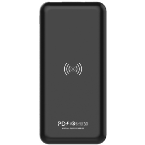 Портативное зарядное устройство c беспроводной зарядкой FONENG Q16 PowerBank (10000 mAh) - Black FONENG ТОП в Одессе