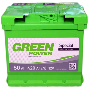 Автомобильный аккумулятор Green Power 50 Ah (+/-) Euro (420EN) (22354) ТОП в Одессе