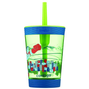 Стакан с трубочкой Contigo Spill Proof Tumbler Blue 420 мл (2115830) ТОП в Одессе