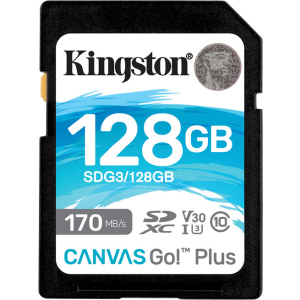 Kingston SDXC 128 ГБ Canvas Go! Plus Class 10 UHS-I U3 V30 (SDG3/128 ГБ) в Одесі