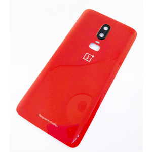 Задня кришка для OnePlus 6 A6003, червона, Amber Red, оригінал (Китай) + скло камери ORIGINAL PRC в Одесі