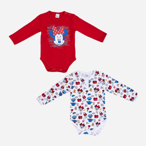 Боді Disney Minnie Mouse MN18363 2 шт 86-92 см Біло-червоне (8691109924391) краща модель в Одесі