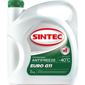 Антифриз Sintec Euro G11 -40°C 3 кг Зелений (990465) краща модель в Одесі