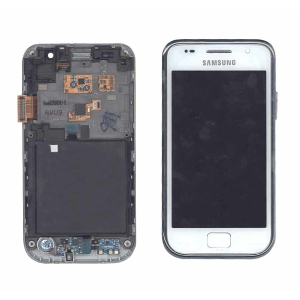 Матрица с тачскрином (модуль) для Samsung Galaxy S GT-I9000 белый с рамкой High Copy