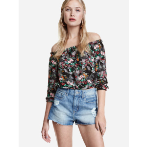 Блузка H&M 0373948_цветы 40 Черная (LD2000000945415_KC100000009474_KAY2000000945415)